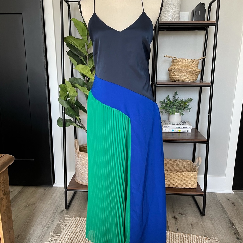 Cushnie x Target Colorblock Pleated Slip Dress